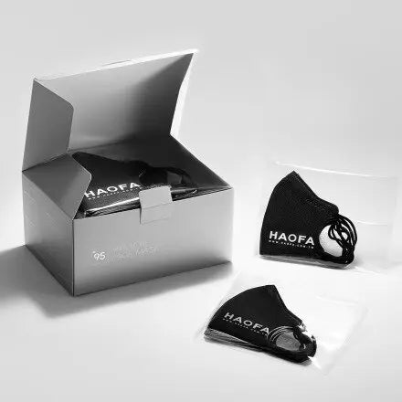HAOFA 3D 氣密型立體醫療口罩（台灣N95規格）鋼琴黑色| 30片/盒 全新升級版 HAOFA