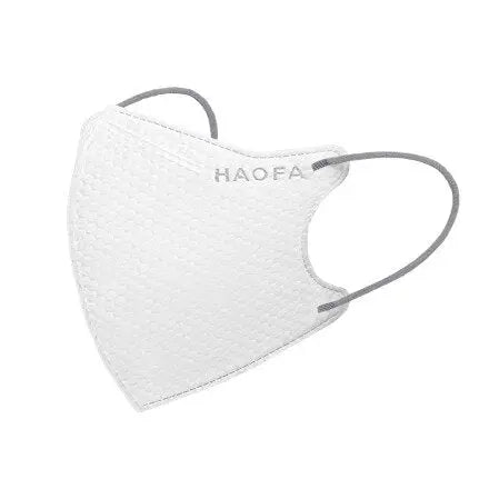 HAOFA 3D 氣密型立體醫療口罩（台灣N95規格） 淺灰色 - 彩耳款 | 10片/盒 全新升級版 HAOFA