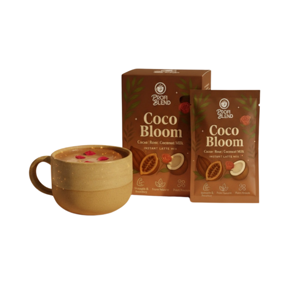 Profi Blend 玫瑰生可可植物蛋白椰奶拿鐵(純素）