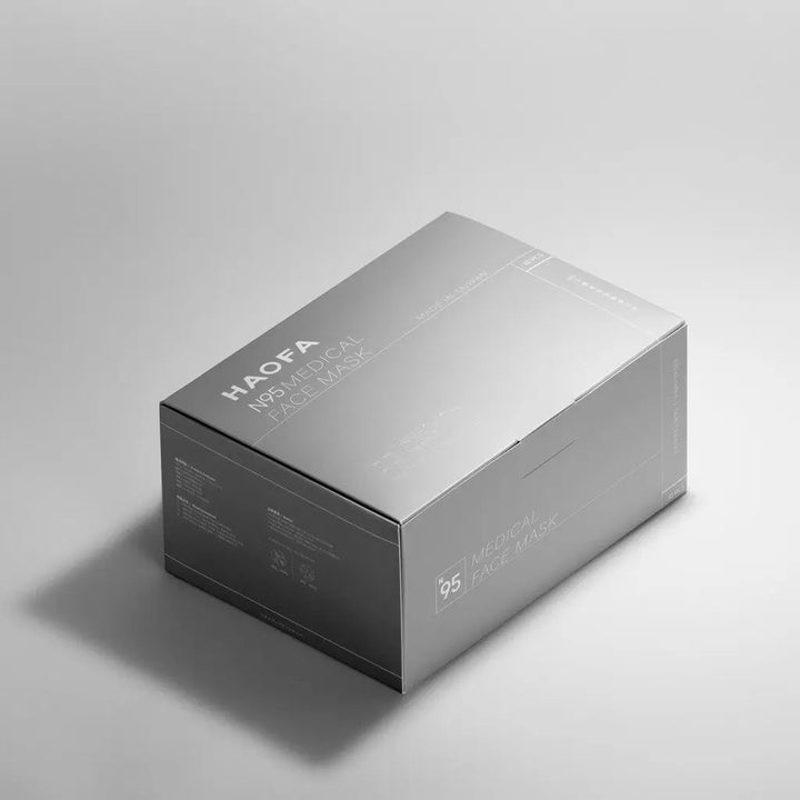HAOFA 3D 氣密型立體醫療口罩（台灣N95規格） 煙霧綠 | 30片/盒 全新升級版 HAOFA