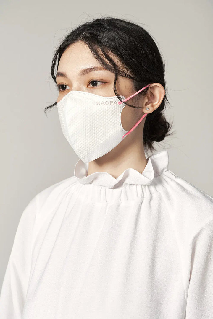 HAOFA 3D 氣密型立體醫療口罩（台灣N95規格） 粉紅色 - 彩耳款 | 10片/盒 全新升級版 HAOFA